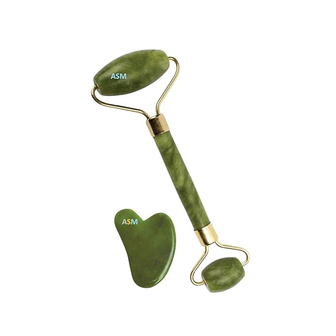 Jade Roller & Gua Sha Face & Neck Massage Kit