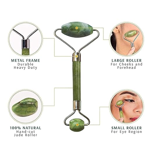 Jade Roller & Gua Sha Face & Neck Massage Kit