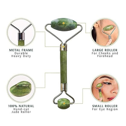 Jade Roller & Gua Sha Face & Neck Massage Kit