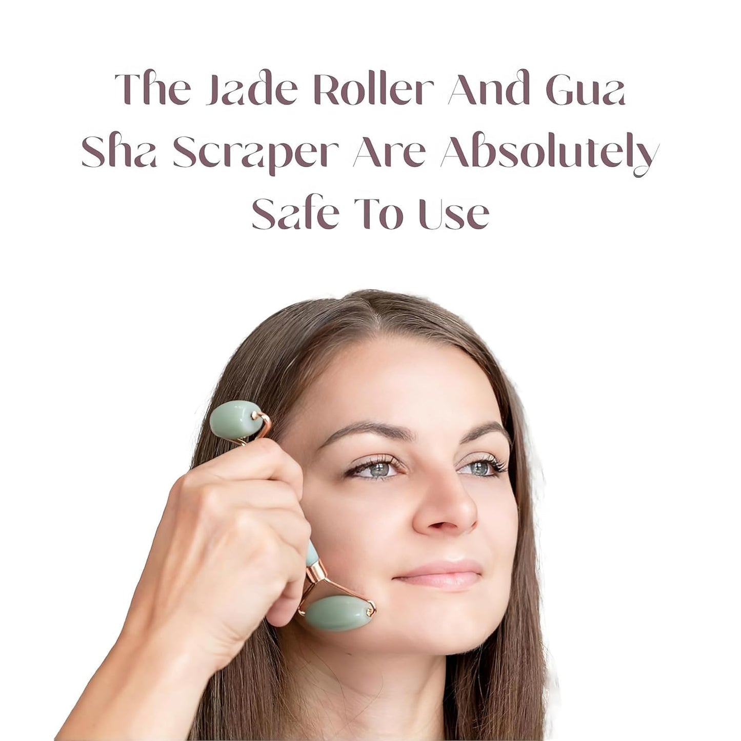Jade Roller & Gua Sha Face & Neck Massage Kit